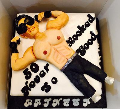 50th birthday hunk. - Cake by Tiers of joy 