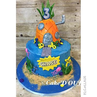 Sponge bob cake! - Cake by Jaclyn Dinko