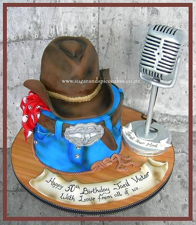 Yee Haw!!! Cowboy themed cake for a Radio Jockey - Cake by Mel_SugarandSpiceCakes