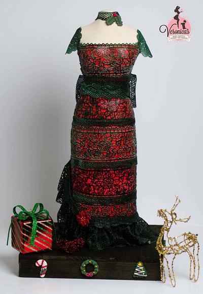 Christmas Dress - CPC Red & Green Collaboration - Cake by Veronica Matteson