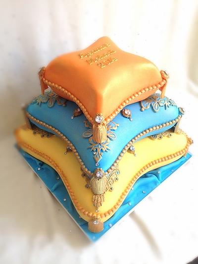 Pillow cake for henna ceremony - Cake by Say it with Cakes