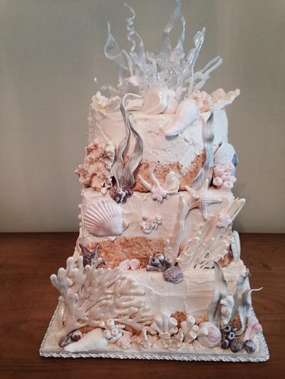 Beach Themed bridal shower cake - Cake by Kathryn