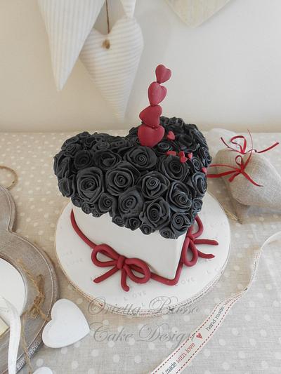 A heart of black roses - Cake by Orietta Basso