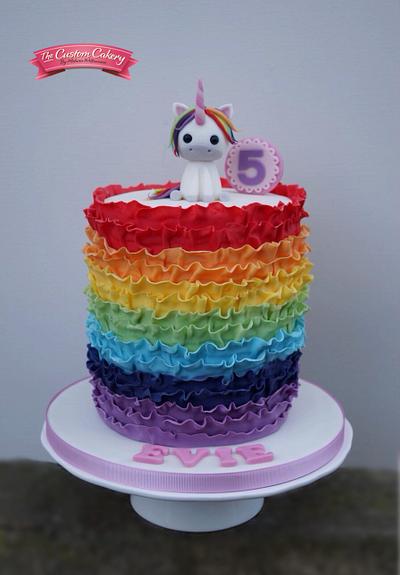Ruffly Rainbowy Unicorn! 🌈 - Cake by The Custom Cakery