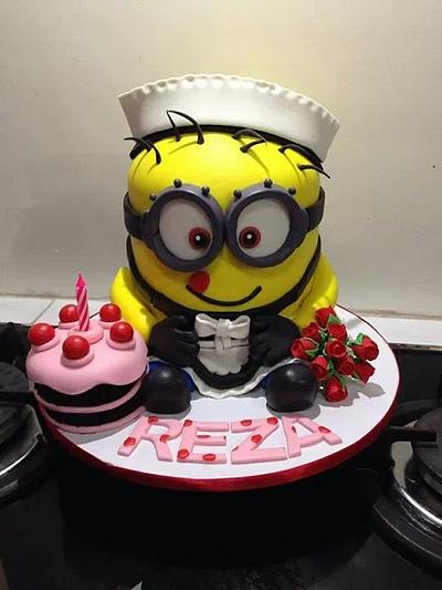 Minion in Maid Costume - Cake by Bite Me Cakeshoppe