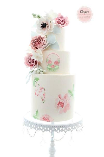 Hand painting floral - Cake by aimeejane