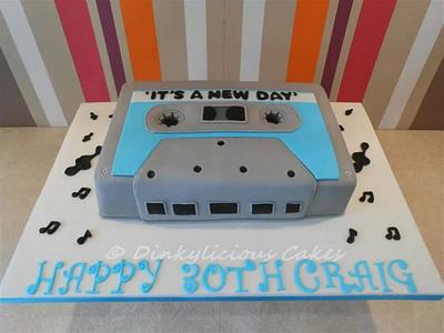 Retro tape cassette cake - Cake by Dinkylicious Cakes