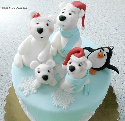 Christmas polar bears - Cake by lizzy puscasu 