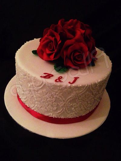 Ruby wedding cake - Cake by ajusa119