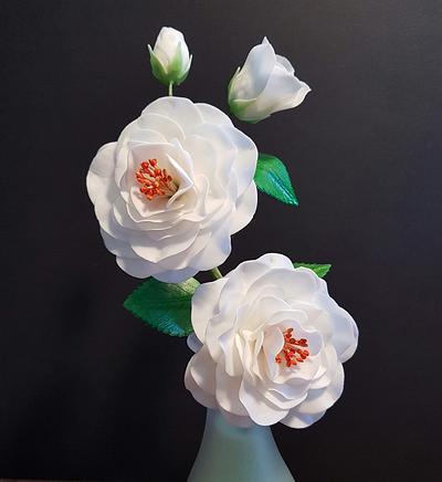 White Camellias - Cake by Lori Snow
