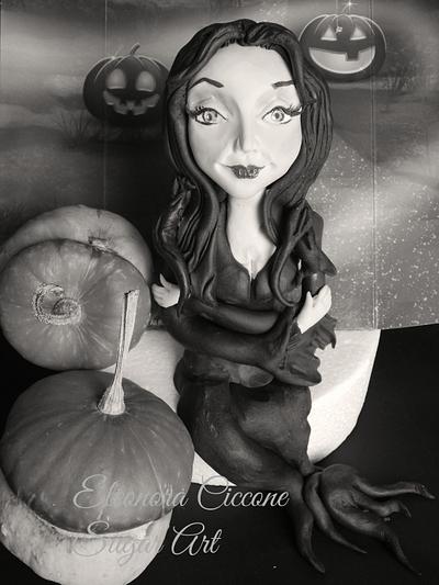 Morticia in black and white!! - Cake by Eleonora Ciccone
