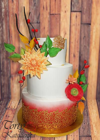 Autumn Wedding Cake - Cake by Torty Katulienka
