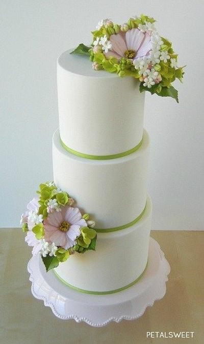 Cosmos Wedding Cake - Cake by Petalsweet