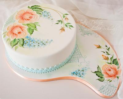 Hand painted Cake - Cake by Ludmilla Gruslak