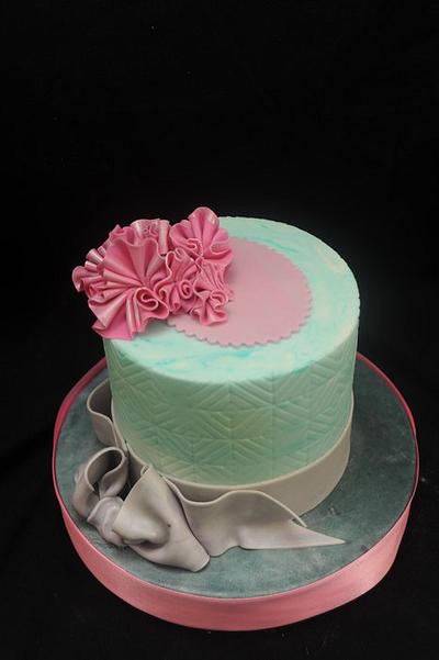 Teal and Pink - Cake by Sugarpixy