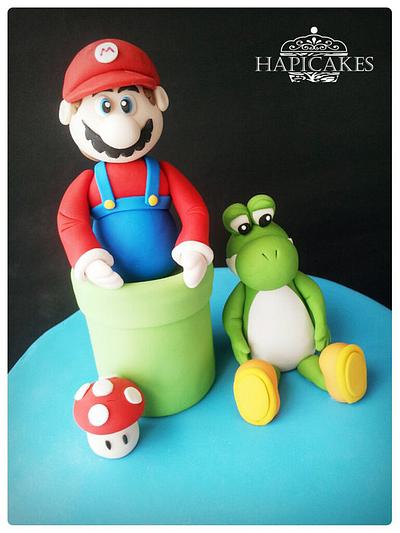Mario & Yoshi - Cake by Hazel Wong Cake Design
