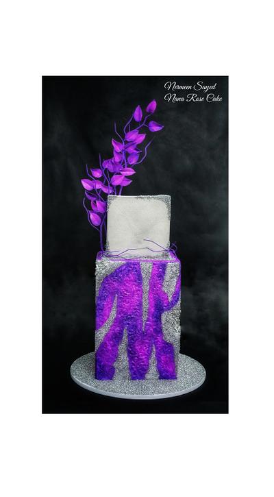 Purple and silver shimmer cake  - Cake by Nana Rose Cake 