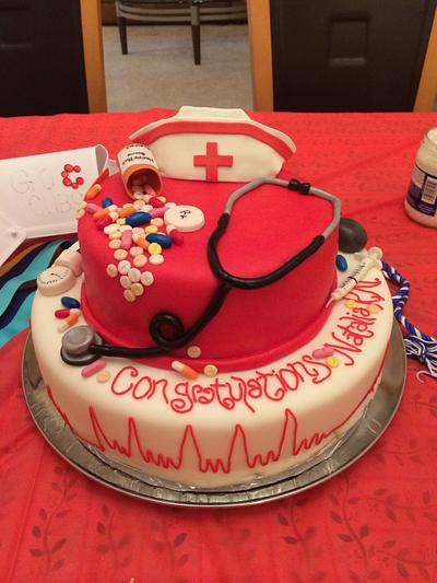 Nurse Grad Cake  - Cake by Dani's Sweet Boutique 