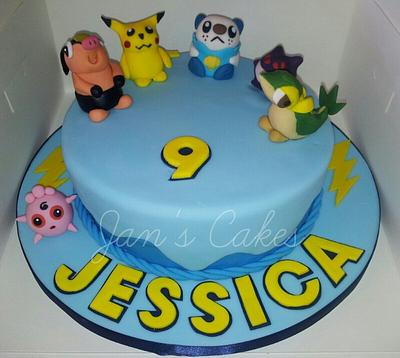 Pokemon birthday cake & cupcakes - Cake by Jan