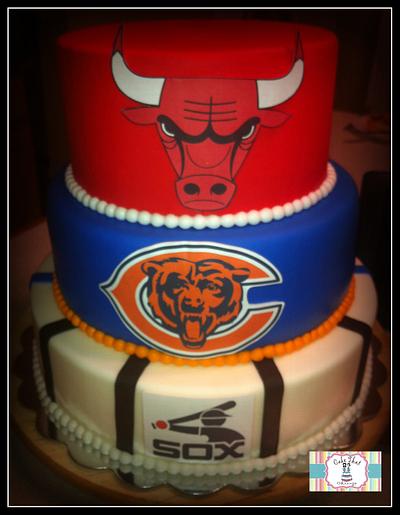 Chicago Sports cake - Cake by Genel