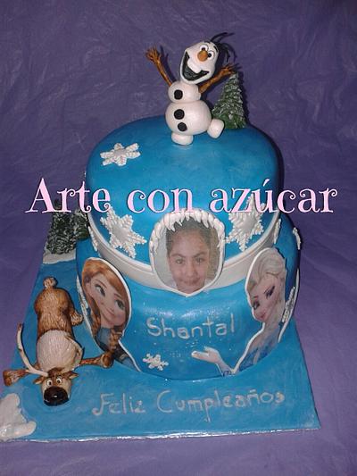 Frozen cake, Ana and Elsa cake - Cake by gabyarteconazucar
