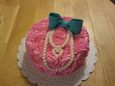 Pink Rosette Shabby Chic - Cake by Jen