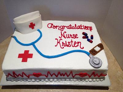 Nursing graduation cake - Cake by Dee