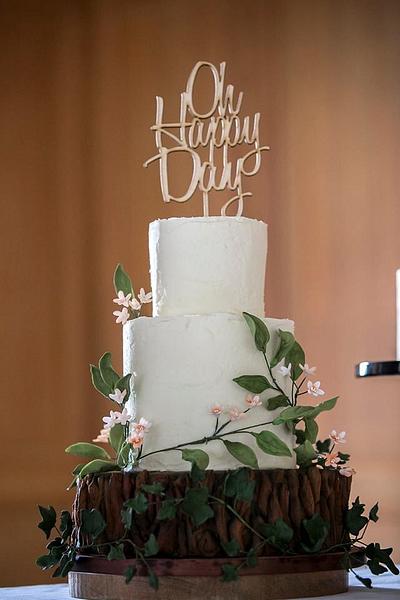 Rustic wedding happy day  - Cake by Happyhills Cakes