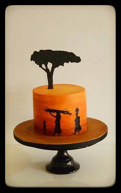 African sunset  - Cake by Sugar Addict by Alexandra Alifakioti