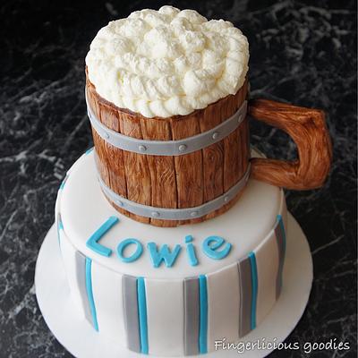 Beer mug for Lowie - Cake by Fingerlicious Goodies