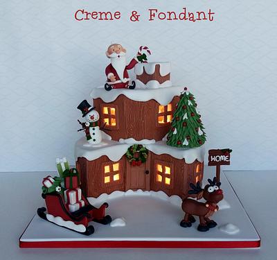 Santa is coming. - Cake by Creme & Fondant