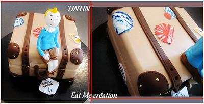 Tintin travel case - Cake by Evy