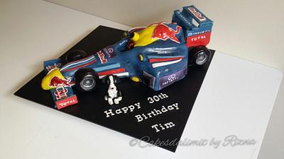 Red Bull racing  car - Cake by Rizna