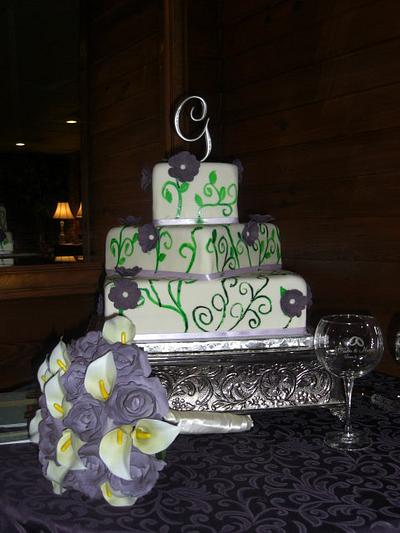 Purple and Vines - Cake by eperra1