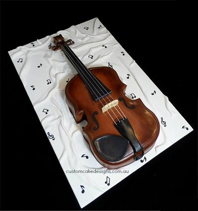 Violin Cake - Cake by Custom Cake Designs