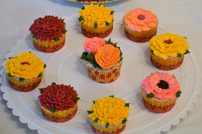 Buttercream flower cupcake - Cake by Divya iyer