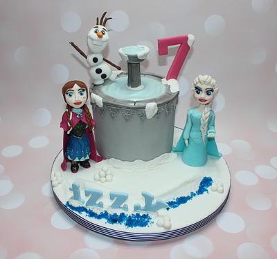 Frozen Themed Birthday Cake - Cake by looeze