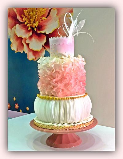 Wafer paper romantic cake - Cake by Flavia De Angelis