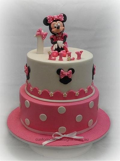 Minnie 1st Birthday Cake - Cake by Custom Cake Designs