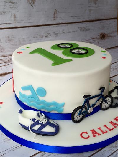 Triathlon Cake - Cake by The Cake Bank 