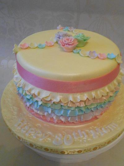 Pastel Ruffle Cake - Cake by Daniela