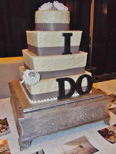 I DO Buttercream wedding cake - Cake by Nancys Fancys Cakes & Catering (Nancy Goolsby)