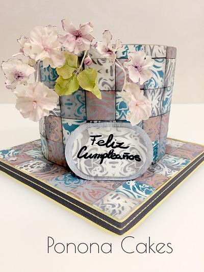 Tiles cake - Cake by Ponona Cakes - Elena Ballesteros