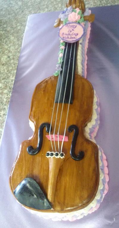 Violin - Cake by KarenCakes