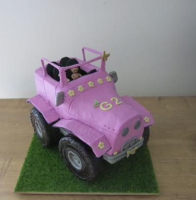The Pink Jeep - Cake by The Garden Baker