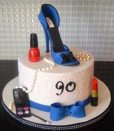 Glamour girl at 90 - Cake by Carol
