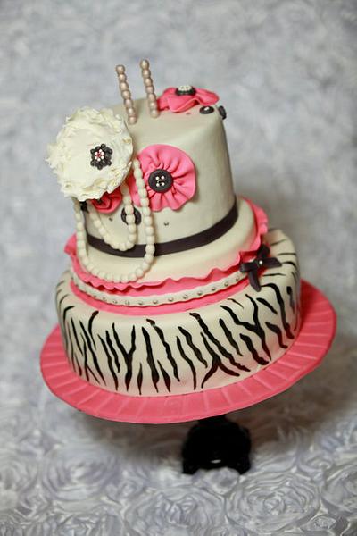 Zebra Vintage cake - Cake by Chrissa's Cakes
