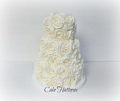 Buttercream Rosettes - Cake by Donna Tokazowski- Cake Hatteras, Martinsburg WV
