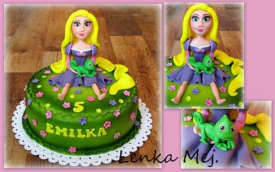 Rapunzel and Pascal - Cake by Lenka
