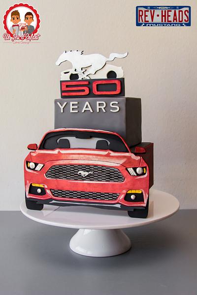 Ford Mustang 50th anniversary collaboration.REV HEADS - "Flat Mustang"  - Cake by CAKE RÉVOL